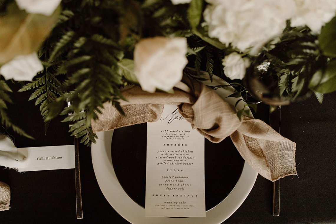 Chic Southern Wedding Place Setting