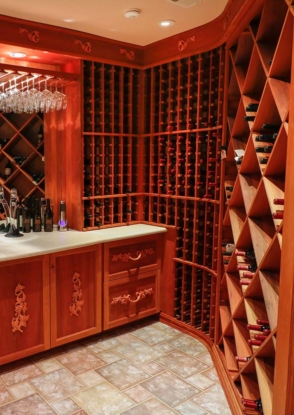 Wine storage room inside the mansion