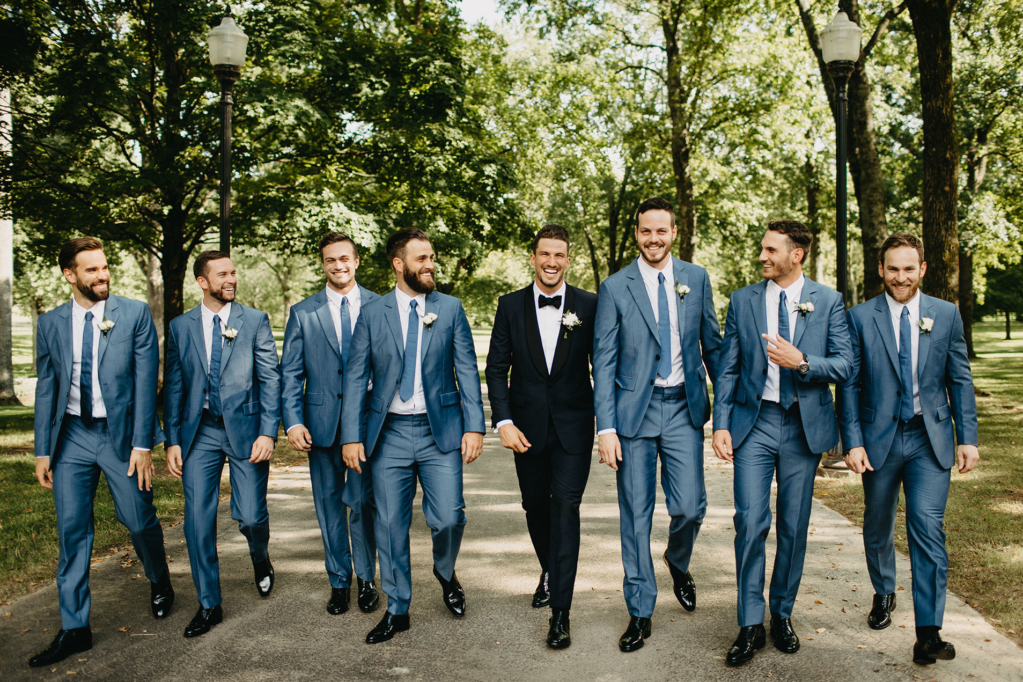 Roman Walking with Groomsmen