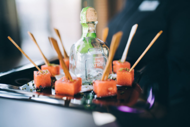 Watermelon and tequila wedding appetizer
