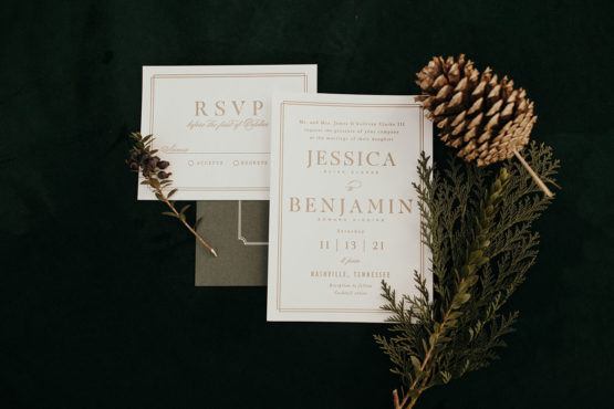 fall inspired wedding invitation suite